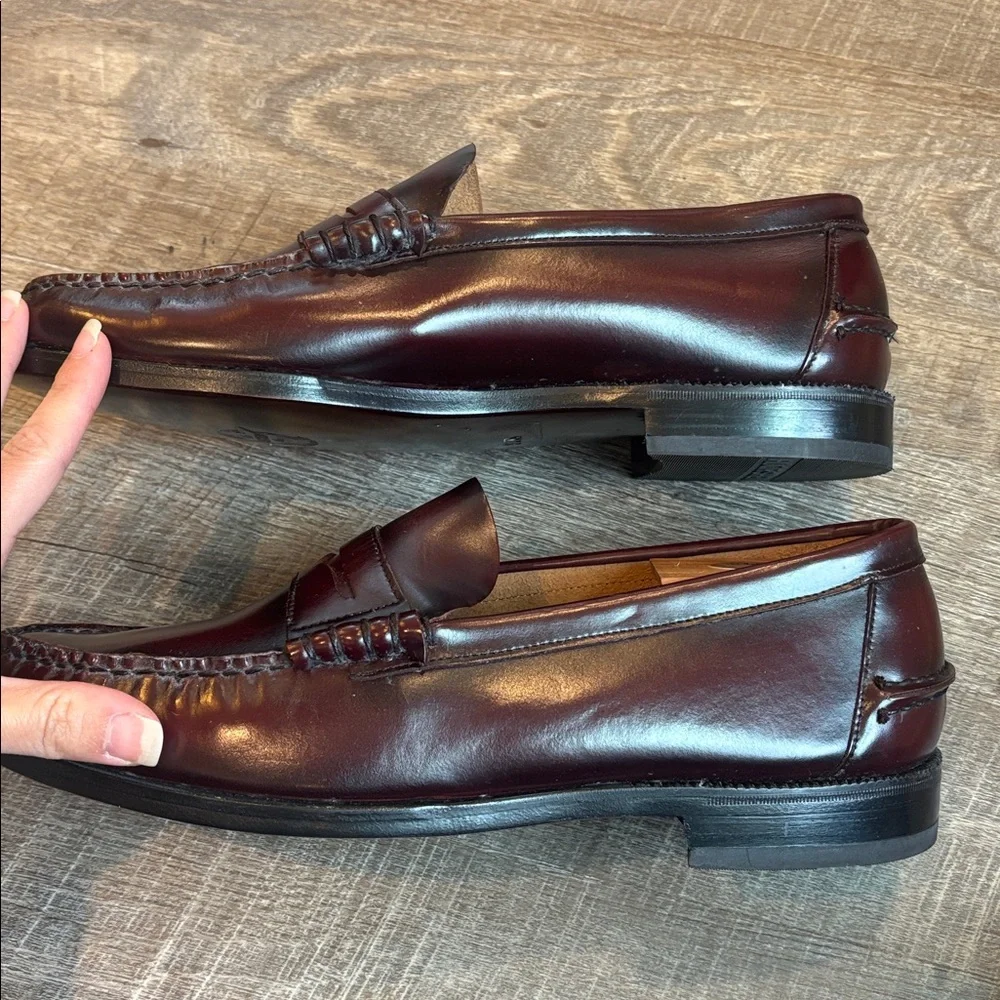 Florsheim Berkley Moc Toe Penny Loafers Men’s 9.5XW EXTRA WIDE Burgundy READ